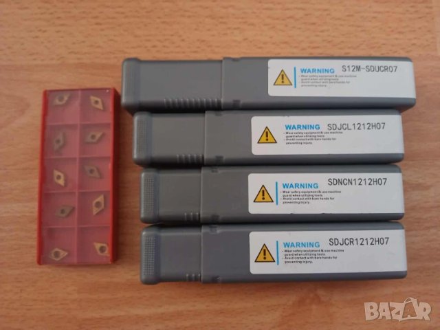 Комплект от 4 броя стругарски ножове 12 *12 мм. с 10 сменяеми пластини, снимка 3 - Други инструменти - 50973055