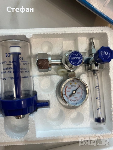 Кислородна бутилка 7,5л. с редуцир вентил и овлажнител (нова и пълна), снимка 4 - Други - 53257863