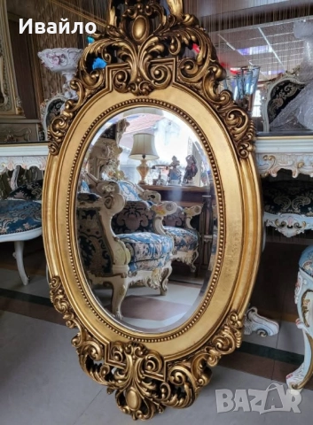 Италианско бароково огледало 056, снимка 2 - Огледала - 52393200