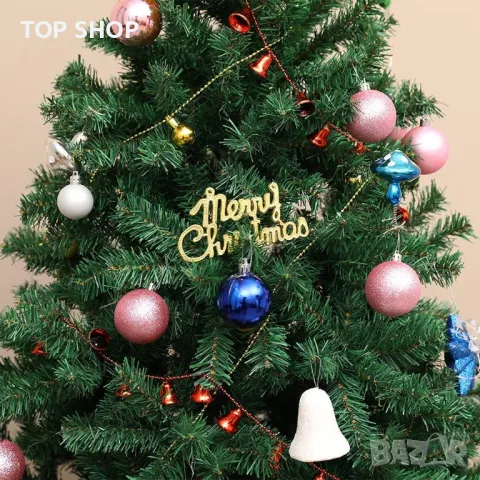 LED Изкуствена коледна елха PVC зелена 240см, снимка 2 - Декорация за дома - 48818981