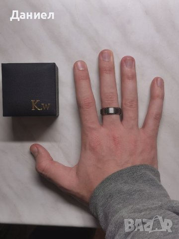 Нов Мъжки пръстен 8 мм волфрам King Will, снимка 6 - Пръстени - 44130737