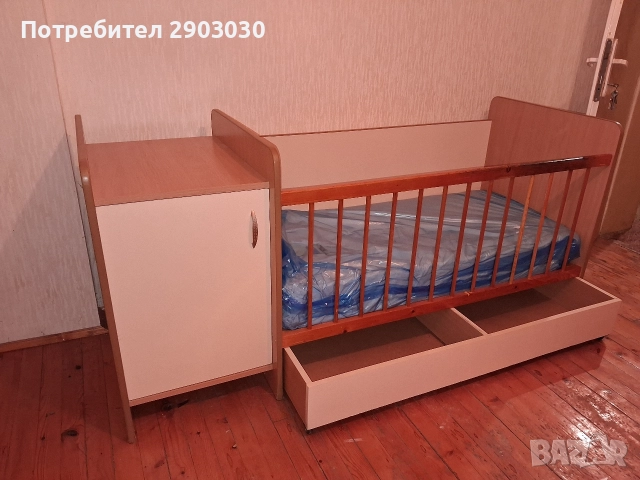 Бебешко Креватче с Матрак, снимка 3 - Бебешки легла и матраци - 48732548