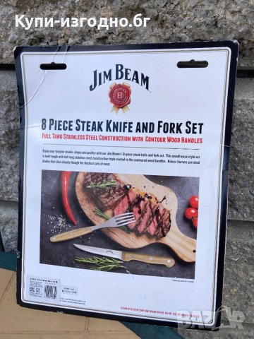 Комплект ножове за месо Jim Beam, снимка 2 - Барбекюта - 40051518