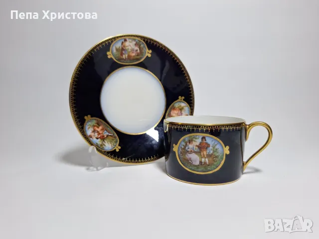 Чаша за чай от френски фин порцелан , снимка 5 - Чаши - 49694621