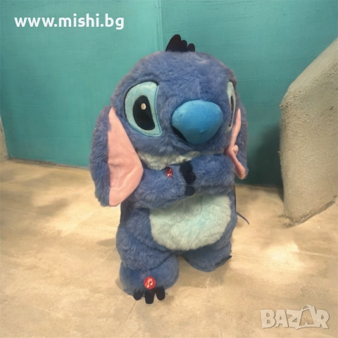 Лило и Стич 3 в 1 плюшена кукла, която диша  с музика и движи ушите 40 см 1440-51088-1 Син