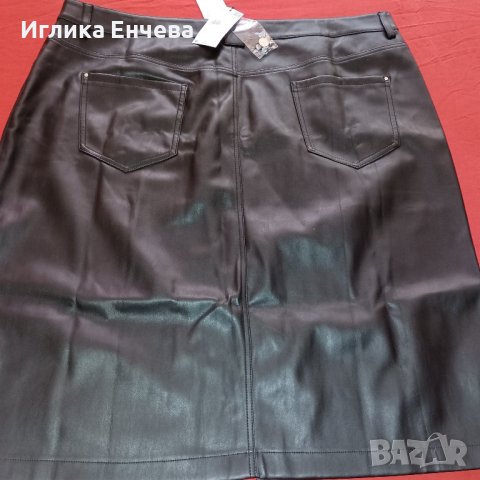 Поли от изкуствена кожа на Mango , снимка 7 - Поли - 38191213