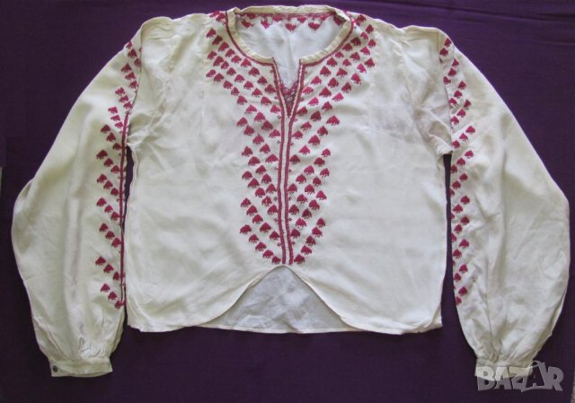 Винтич Копринена Дамска Риза ръчна бродерия, снимка 1