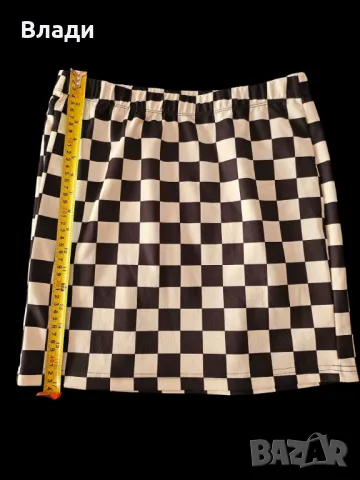 Мини пола Rally print висока талия, снимка 2 - Поли - 48915752