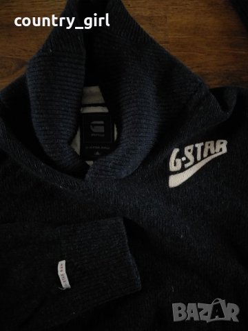 g-star pippen shawl collar knit - страхотен мъжки пуловер, снимка 3 - Пуловери - 27643200