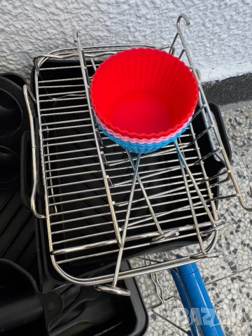 Комплект 15 в 1 Силиконови Форми за Фритюрник с Горещ Въздух, Еър Фрайър, Чашки, Форми, Тава, Щипка!, снимка 5 - Форми - 50578567