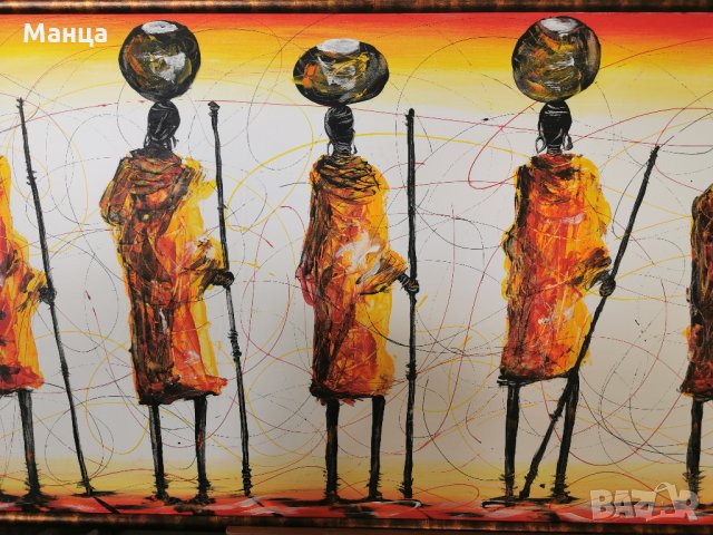 Африканска картина, снимка 8 - Картини - 33084596