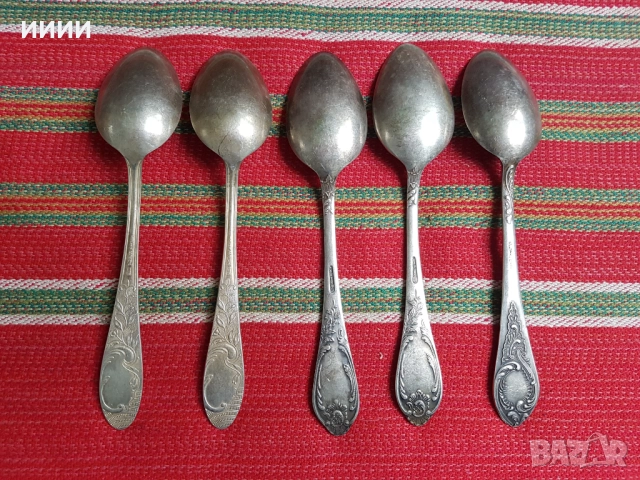 Посребрени лъжици , снимка 2 - Антикварни и старинни предмети - 52351621