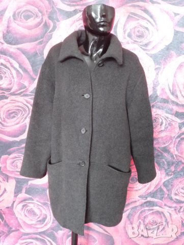 Тъмно сиво вълнено палто 2ХЛ , снимка 5 - Палта, манта - 44113205