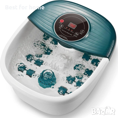 Масажор за крака с топлина, мехурчета и вибрация, цифров контрол на температурата