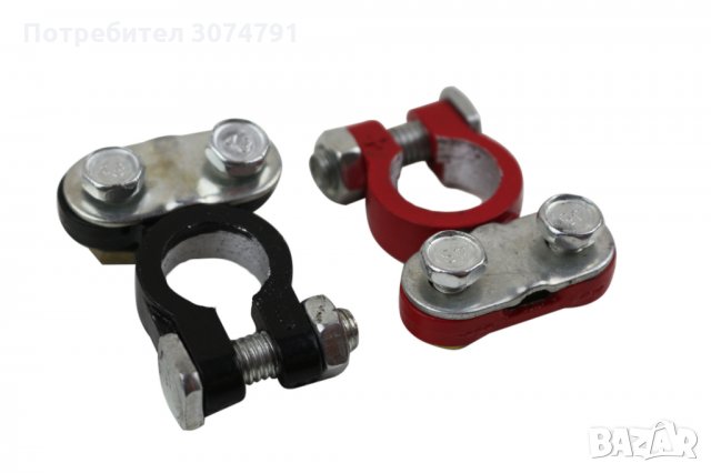 Клеми за Акумулатор Цветни Метални +/- 12V - 24V Комплект 2 броя, снимка 2 - Аксесоари и консумативи - 32929213