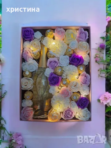 Подаръци букети от рози и цветя, снимка 6 - Изкуствени цветя - 45572770
