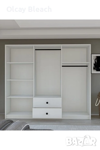 Гардероб METALIA GM-069 DELUX – 6 врати, 2 чекмеджета (възможна изработка по поръчка), снимка 3 - Гардероби - 52235077