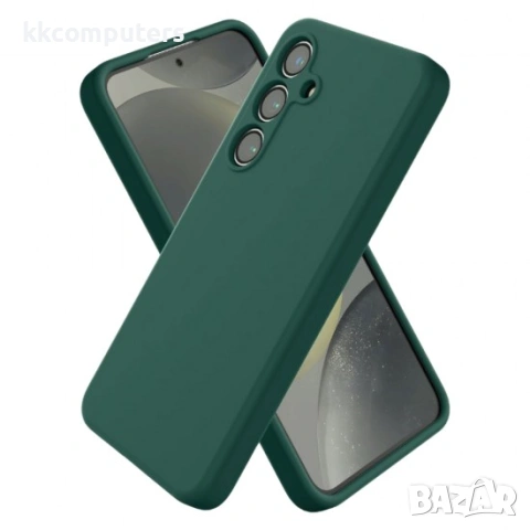 Силиконов кейс iPaky матиран, За Samsung Galaxy S26 Plus, Тъмнозелен и Протектор