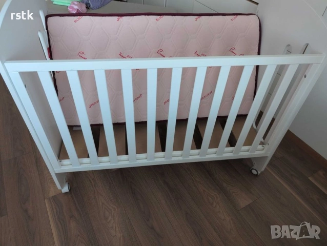 Бебешко легло ВисВиталис Moonet Cuna11 с матрак Магнифлекс Pierrе Cardin, снимка 3 - Бебешки легла и матраци - 53289971