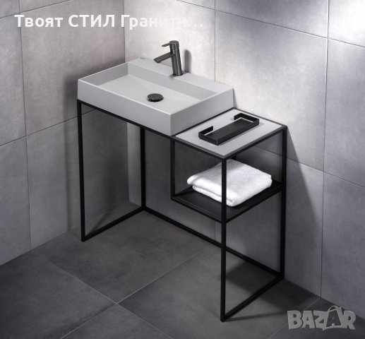 Титаниев стоящ смесител за мивка за Баня модел BQA_D20M Arnika Titanium S, снимка 5 - Смесители - 43556720