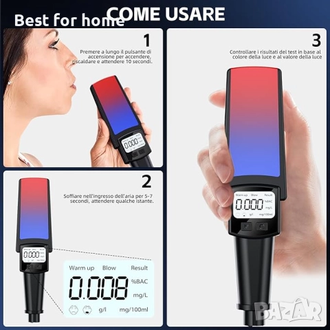 Olubfdh Сертифициран преносим дрегер, снимка 5 - Друга електроника - 52430605