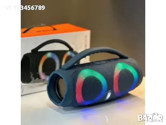 Голяма портативна мощна блутут колона Booms Box 3 RGB, снимка 2 - Bluetooth тонколони - 48821203