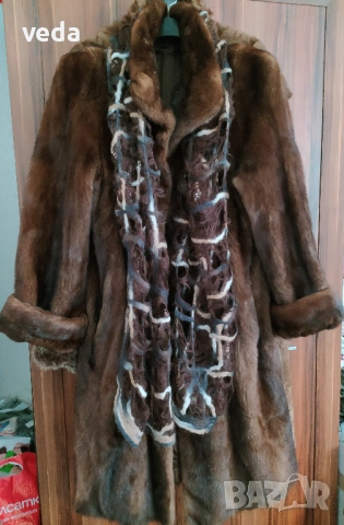 Италианско кожено палто от норка размер М/L , снимка 2 - Палта, манта - 53174635