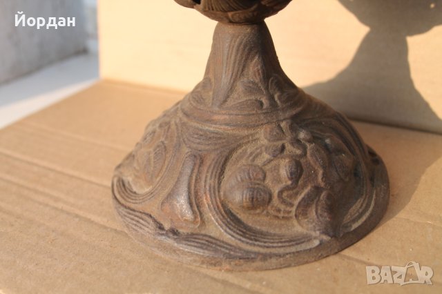 Газена лампа от лят чугун, снимка 4 - Антикварни и старинни предмети - 43989266