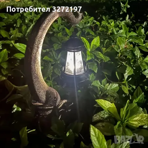 Винтажна резинена скулптура на слон, Соларно задвижвана IP44 Градинска украса навън, снимка 10 - Соларни лампи - 48295184