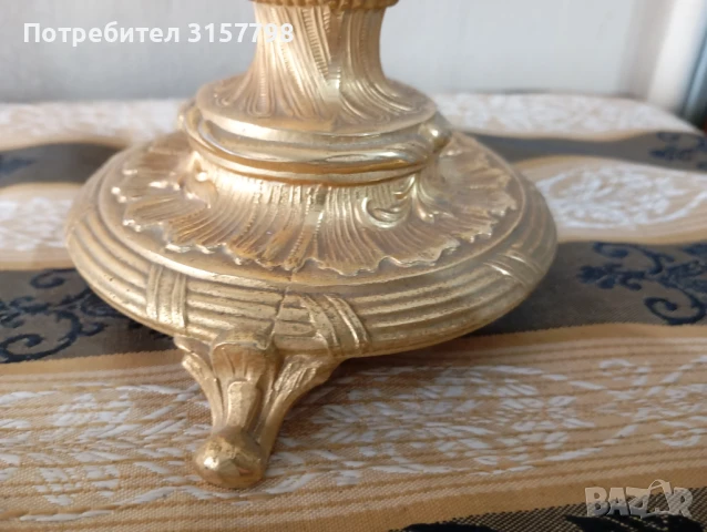 Бароков свещник, снимка 2 - Други ценни предмети - 50470554