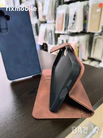 Samsung Galaxy A55 5G велурен калъф тип тефтер, снимка 5 - Калъфи, кейсове - 48320234