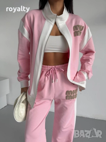 Miu Miu Розов Дамски Комплект НА ЕДРО , снимка 2 - Спортни екипи - 52884215