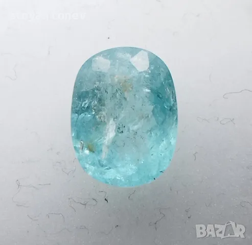 Параиба турмалин в неоново син цвят и тегло 3.20кт.! Сертификат+Оценка! , снимка 9 - Пръстени - 45349557