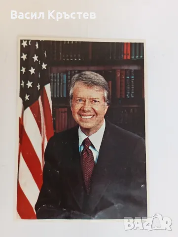 Портрет на Джими Картър, Президент на САЩ, от албум "Фотографията в САЩ", изложба в София, 80-те г., снимка 1