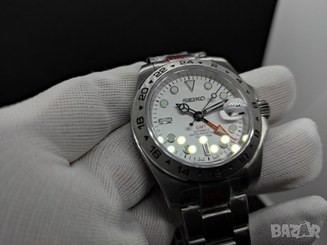 Seiko mod GMT Polar mod, снимка 8 - Мъжки - 43242963