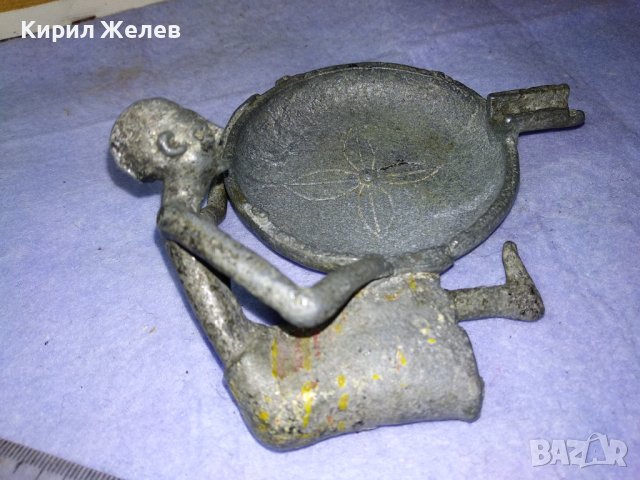 Стар АФРИКАНСКИ МЕТАЛЕН ФИГУРАЛЕН ПЕПЕЛНИК Рядка РЪЧНА ХУДОЖЕСТВЕНА ИЗРАБОТКА За КОЛЕКЦИЯ 42669, снимка 8 - Колекции - 43891616