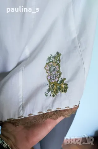 Два различни броя / Винтидж / Риза тип туника с бродерии и с цип , снимка 7 - Ризи - 50388574