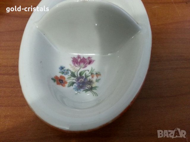 Стар български порцелан солничка, снимка 2 - Антикварни и старинни предмети - 35454123