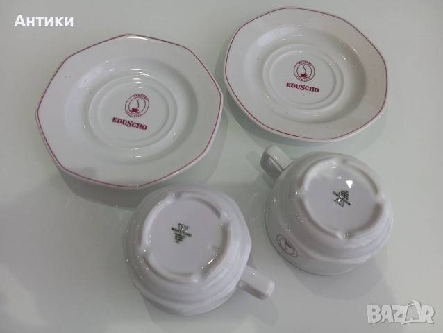 Порцеланов баварски двоен сет за кафе, снимка 4 - Чаши - 52625239