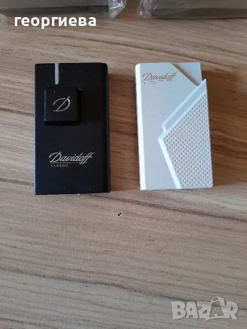 метална табакера и метална запалка Давидоф, снимка 3 - Запалки - 49503479