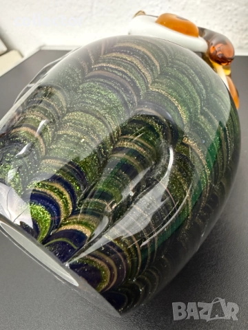 Стъклена сова / бухал Мурано. №7423, снимка 9 - Колекции - 51935597