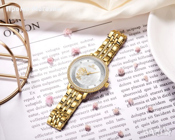 Дамски часовник NAVIFORCE Gold/Silver 5017 GW. , снимка 4 - Дамски - 34725290
