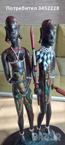дърворезба Африка за колекционери височина 40см , снимка 9 - Антикварни и старинни предмети - 49223024