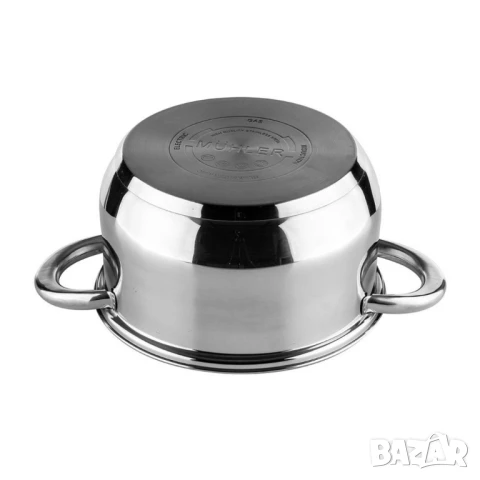 Комплект съдове за готвене Muhler  от 8 части, неръждаема стомана, снимка 2 - Съдове за готвене - 50630450