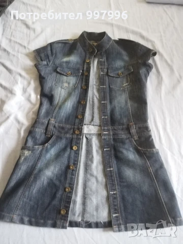 дънкова рокля- ХЛ размер, снимка 3 - Рокли - 50987560