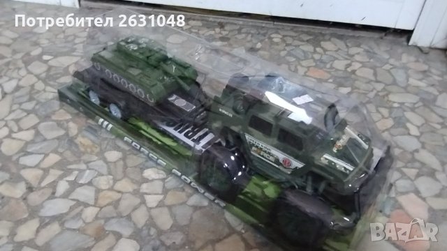 детска играчка военна кола с ремарке с танк, снимка 6 - Коли, камиони, мотори, писти - 44101816