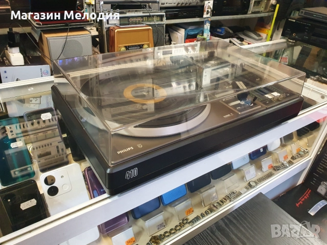 💽📻📀🎶 Грамофон Philips 410 Има вграден усилвател. С нова игла! В перфектно техническо и много доб, снимка 5 - Грамофони - 35589302