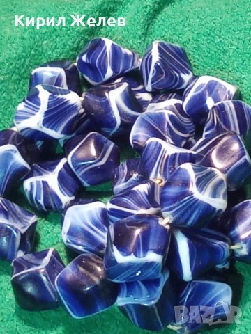 СТАРО АРТ ДЕКО 30-те ГОДИНИ КОЛИЕ МЛЕЧНО-СИН ПОЛУСКЪПОЦЕНЕН КАМЪК ЯСПИС 74511, снимка 6 - Антикварни и старинни предмети - 29614830