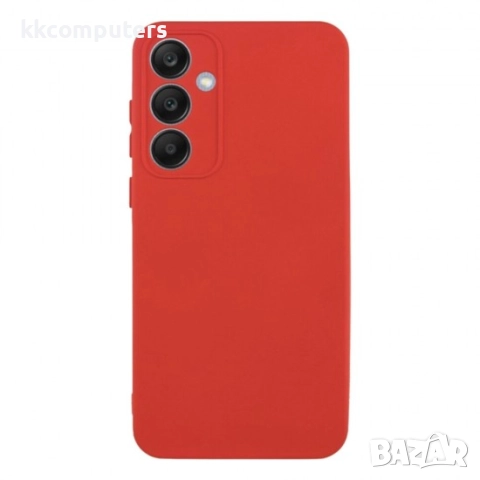Силиконов кейс bSmart Silicone Soft Cover, За Samsung Galaxy S25 FE, Червен и Протектор