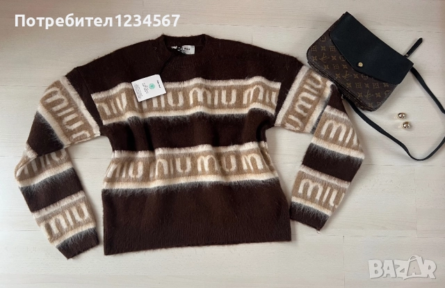 Нов пуловер Miu Miu oversize с етикет